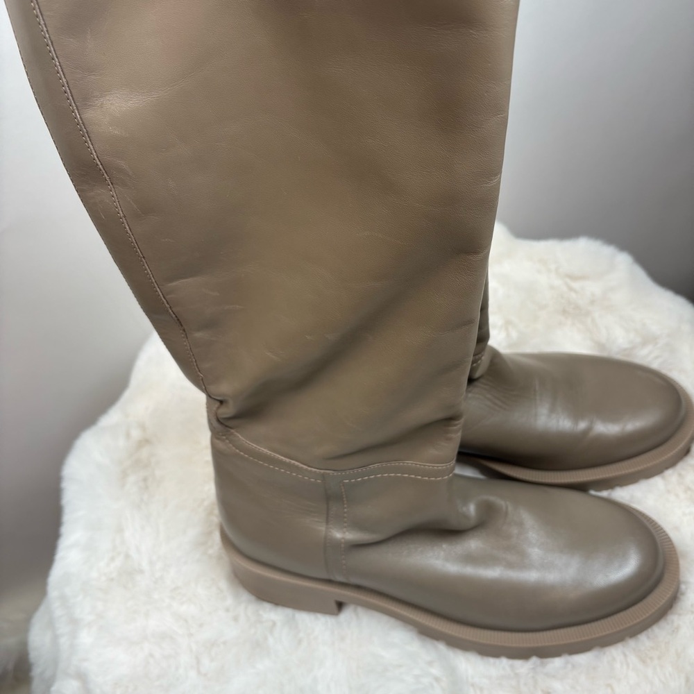Zara high leather Boots. Taupe. Size 41. - Picture 9 of 16